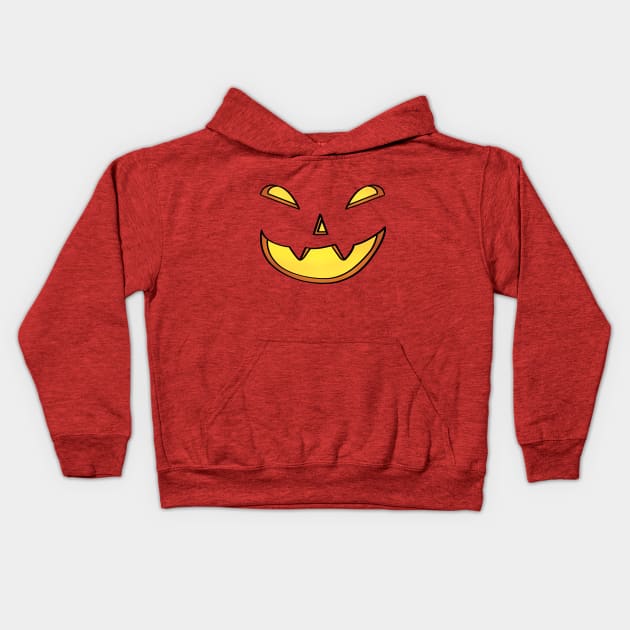 Lit jack-o- lantern Kids Hoodie by Ashe Cloud